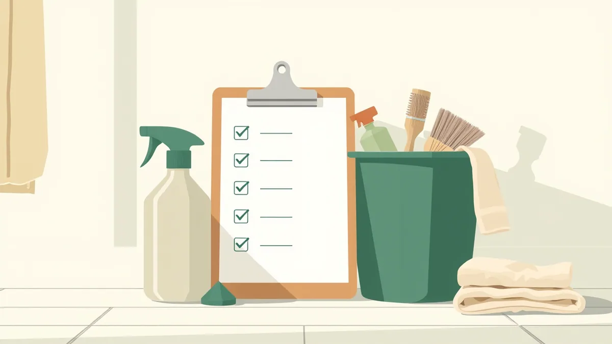 House cleaning checklist by OneHaus. Build a printable room-by-room cleaning list at the depth you need.