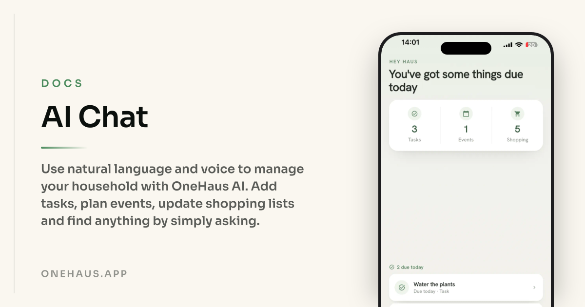 AI Chat | Docs | OneHaus